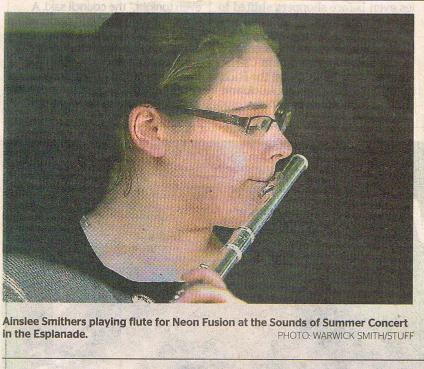 “Photo Ainslee Smithers with Neon Fusion” (Manawatu Standard article, December 5, 2017)