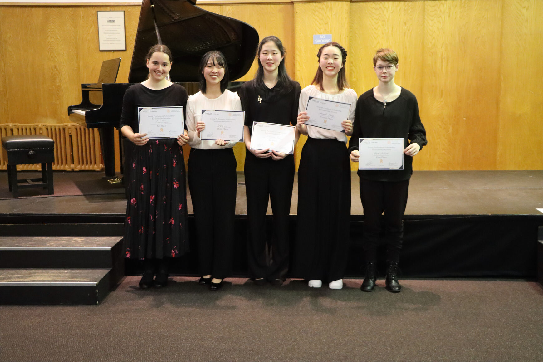 “Finalists in Instrumental Category” (YPS Finals, October 17, 2022)