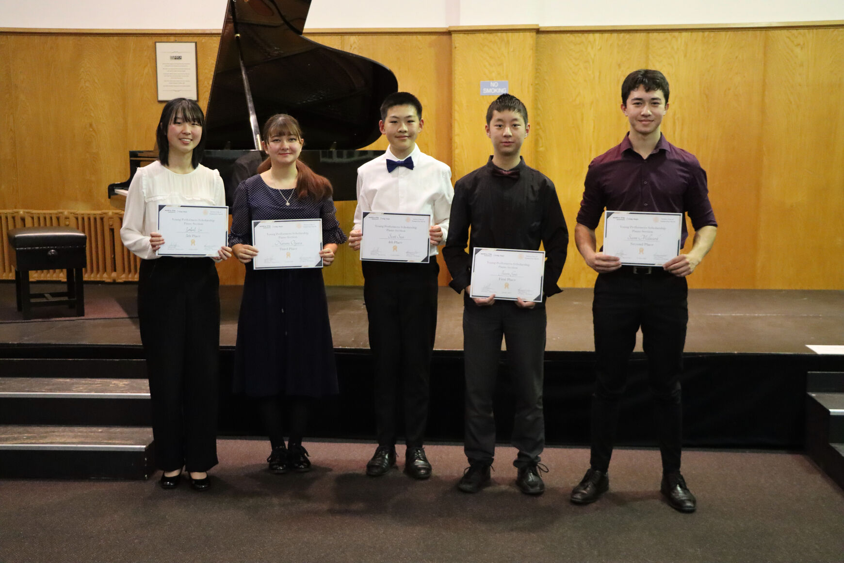 “Finalists in Piano Category” (YPS Finals, October 17, 2022)
